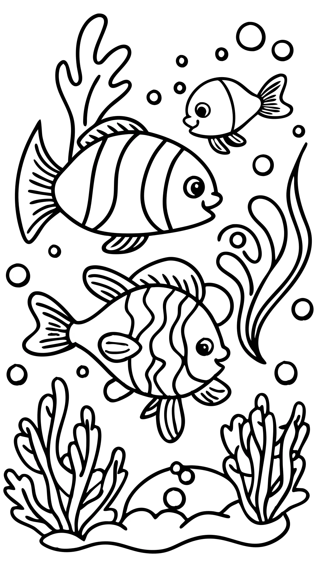 pages de poisson colori